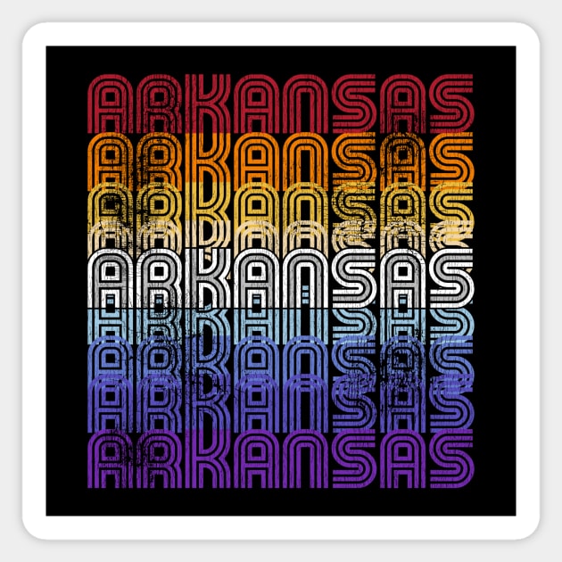 Arkansas 70s Groove Sticker by rt-shirts